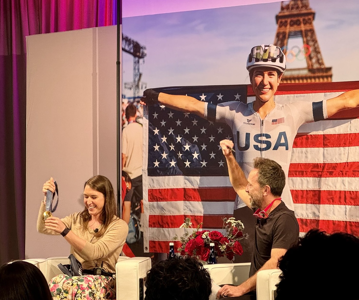 Rosewood medals speaking moment