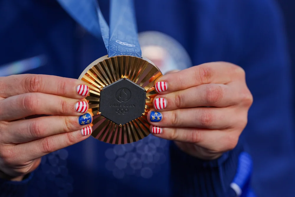 Olympic gold medal detail