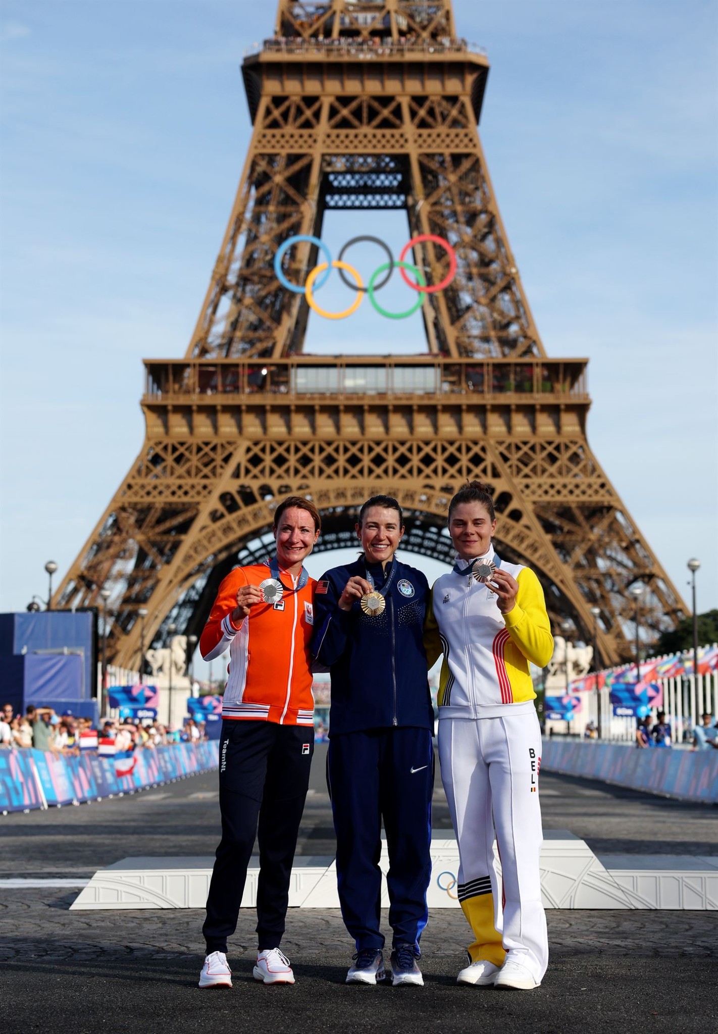 Olympic podium in Paris
