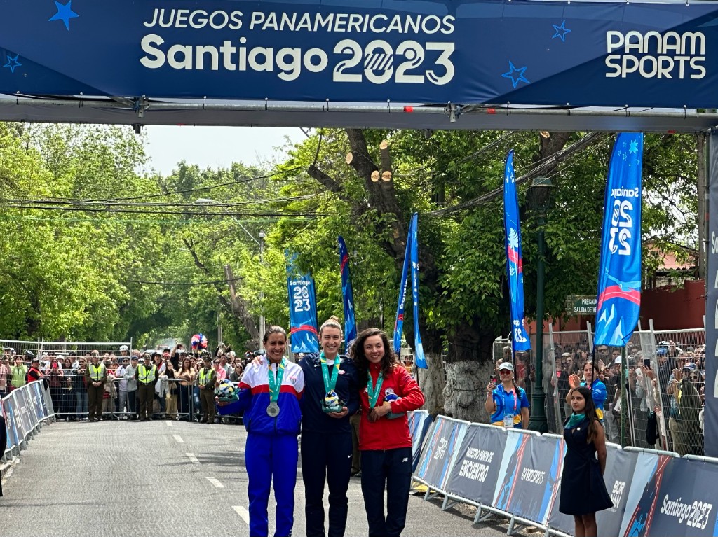 Pan American Games time trial podium